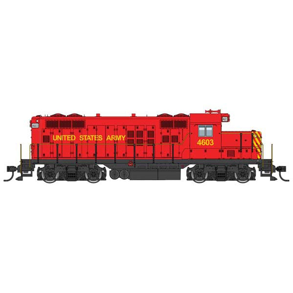 Walthers Mainline HO Scale EMD GP9 Phase II Chopped Nose DC US Army #4603