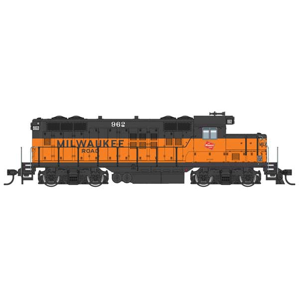 Walthers Mainline HO Scale EMD GP9 Phase II Chopped Nose DC Milwaukee Road #962