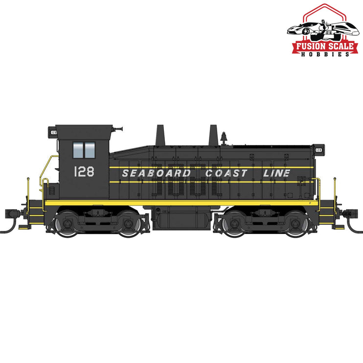 Walthers Mainline HO Scale EMD SW7 Standard DC Seaboard Coast Line #128 (Phase II; black, white, yellow)