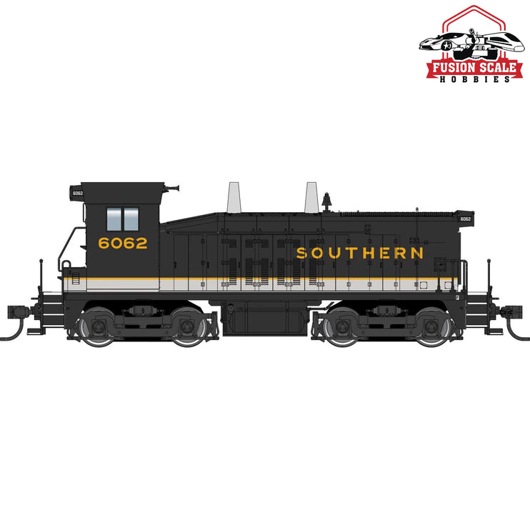 Walthers Mainline HO Scale EMD SW7 Standard DC Southern Railway #6062 (Phase I; Tuxedo: black, white, dulux)