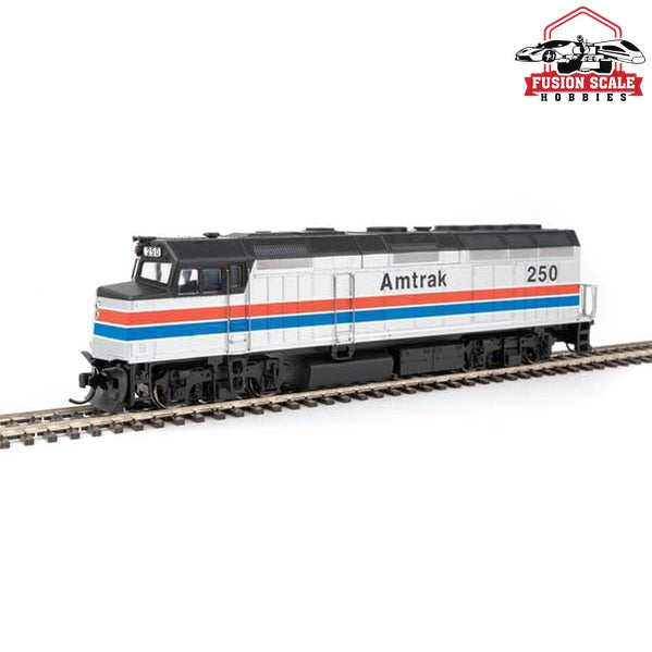 Walthers Mainline HO Scale EMD F40PH ESU Sound and DCC Amtrak(R) #250 (Phase II; silver, red, white, blue, black)