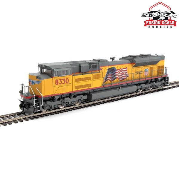 Walthers Mainline HO Scale EMD SD70ACe ESU(R) Sound & DCC Union Pacific(R) #8330 (Armour Yellow, gray; Red Sill, U.S. Flag, High Headlig