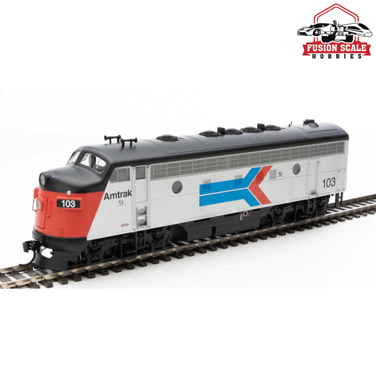 Walthers Mainline HO Scale EMD F7 A-B Set ESU Sound and DCC Amtrak(R) #103, 151 (Phase I; silver, red, blue, black)