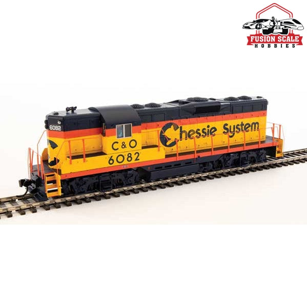 Walthers Mainline HO Scale EMD GP9 Phase II with High Hood ESU(R) Sound and DCC Chessie/C&O #6082