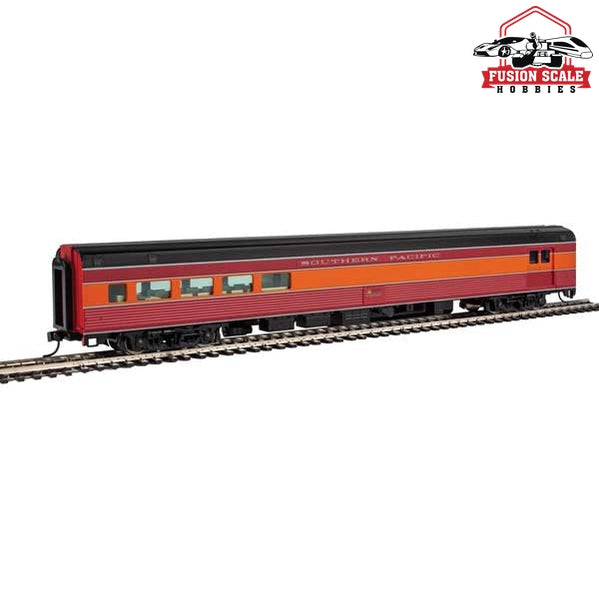 Walthers Mainline HO Scale 85' Budd Baggage-Lounge Ready to Run Southern Pacific(TM) (Daylight, red, orange, black)