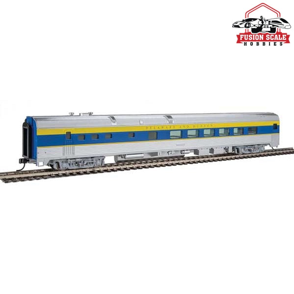 Walthers Mainline HO Scale 85' Budd Diner Ready to Run Delaware & Hudson (silver, blue, yellow)