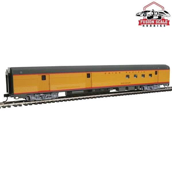 Walthers Mainline HO Scale 85' Budd Baggage-Railway Post Office Ready To Run Union Pacific(R) (Armour Yellow, gray)