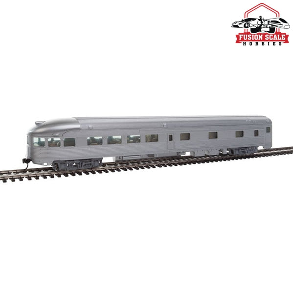 Walthers Mainline HO Scale 85' Budd Observation Ready To Run Painted, Unlettered (silver)