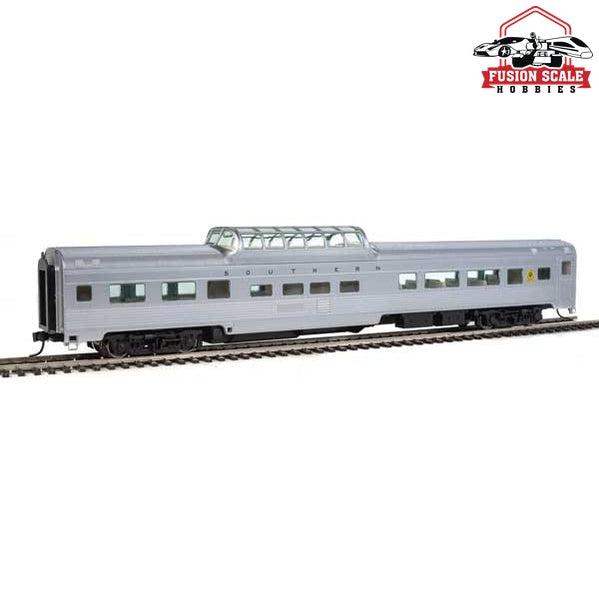 Walthers Mainline HO Scale 85' Budd Dome Coach Ready to Run Southern Railway (silver)