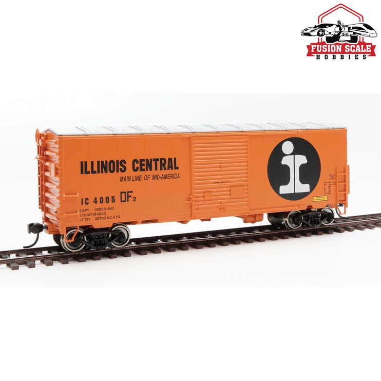 Walthers Mainline HO Scale 40' ACF Modernized Welded Boxcar w/8' Youngstown Door Ready to Run Illinois Central #4005