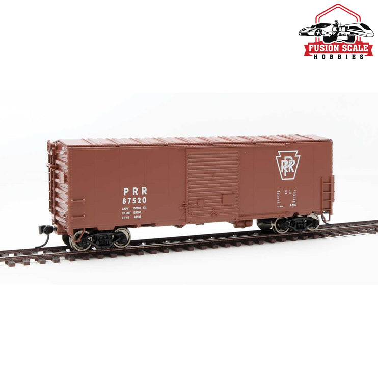 Walthers Mainline HO Scale 40' ACF Modernized Welded Boxcar w/8' Youngstown Door Ready to Run Pennsylvania Railroad #87520