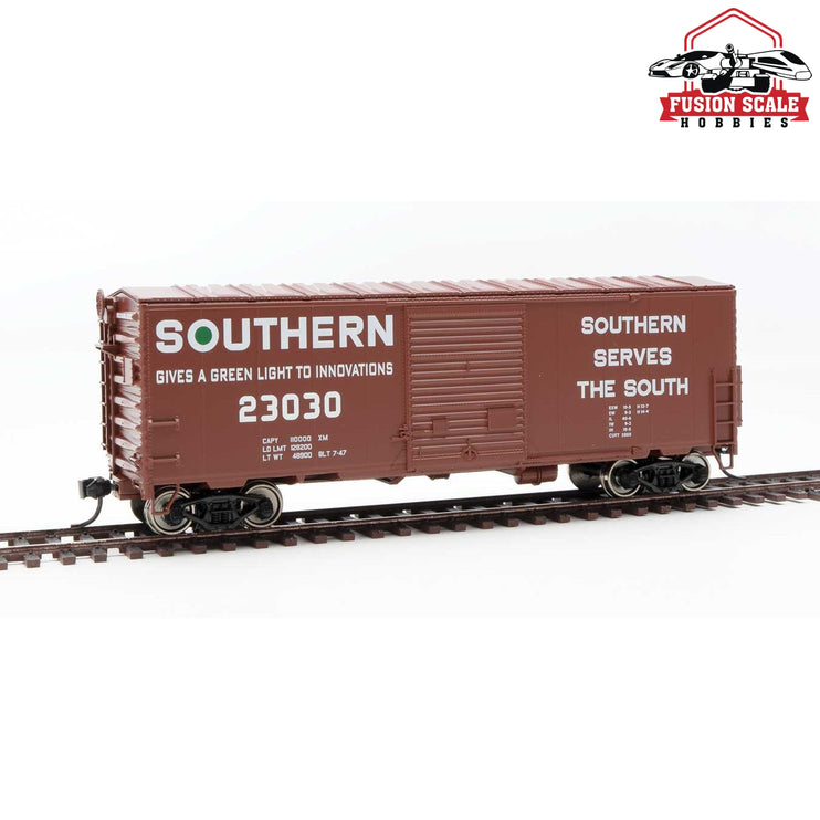 Walthers Mainline HO Scale 40' ACF Modernized Welded Boxcar w/8' Youngstown Door Ready to Run Southern #23030