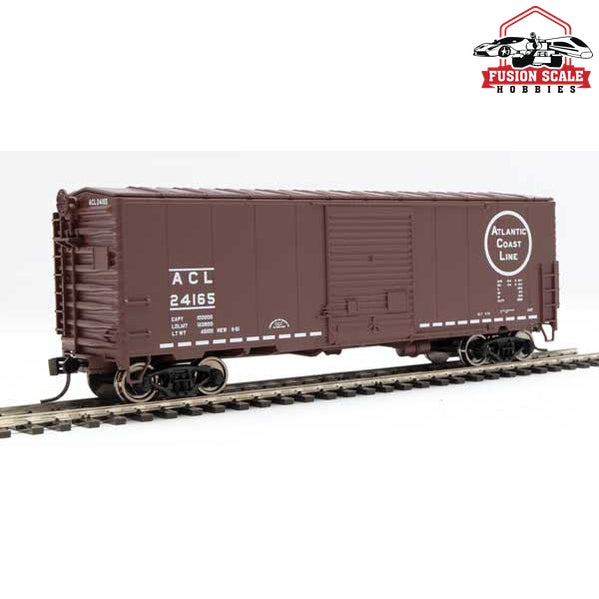 Walthers Mainline HO Scale 40' ACF Modernized Welded Boxcar w/8' Youngstown Door Ready to Run Atlantic Coast Line #24165