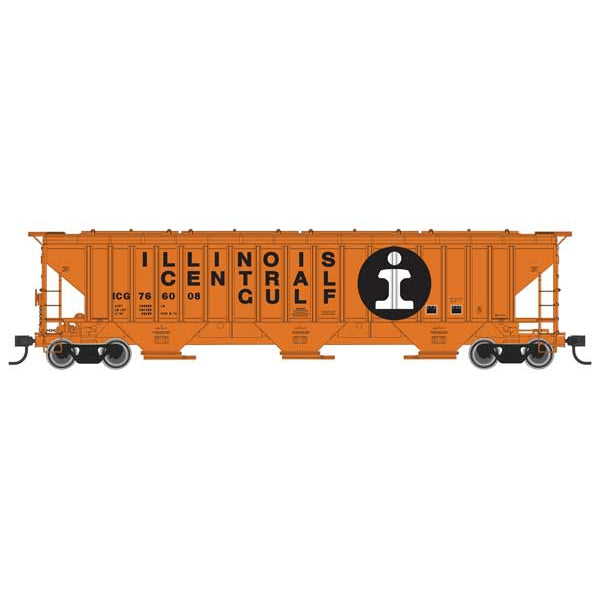 Walthers Mainline HO Scale Trinity 4750 3-Bay Covered Hopper Illinois Central Gulf #766008