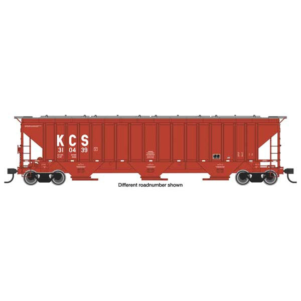 Walthers Mainline HO Scale Trinity 4750 3-Bay Covered Hopper Kansas City Southern #310439