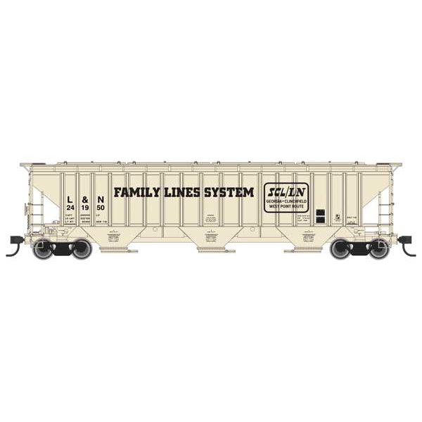 Walthers Mainline HO Scale Trinity 4750 3-Bay Covered Hopper Louisville & Nashville #241950