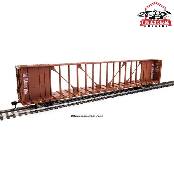 Walthers Mainline HO Scale 72' Centerbeam Flatcar w/Standard Beam Ready to Run Illinois Central #977112