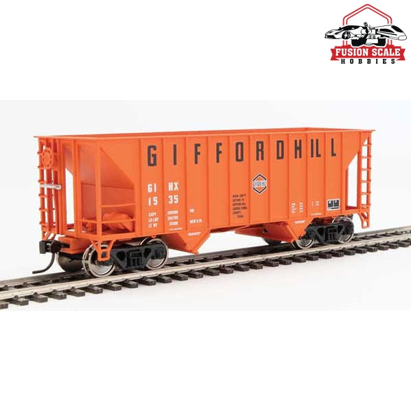 Walthers Mainline HO Scale 34' 100-Ton 2-Bay Hopper Ready to Run Gifford Hill GIHX #1535