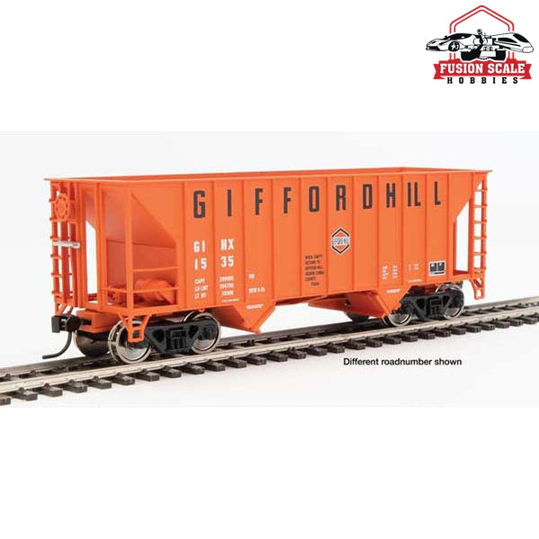 Walthers Mainline HO Scale 34' 100-Ton 2-Bay Hopper Ready to Run Gifford Hill GIHX #1548