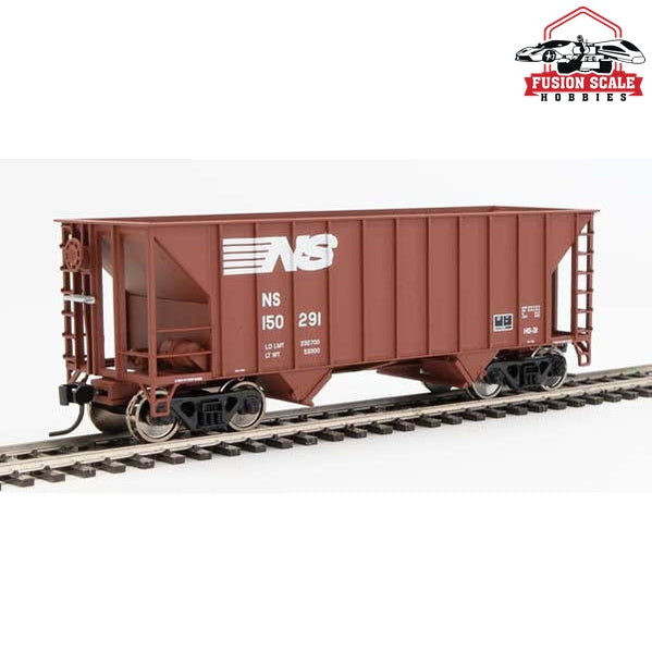 Walthers Mainline HO Scale 34' 100-Ton 2-Bay Hopper Ready to Run Norfolk Southern #150291