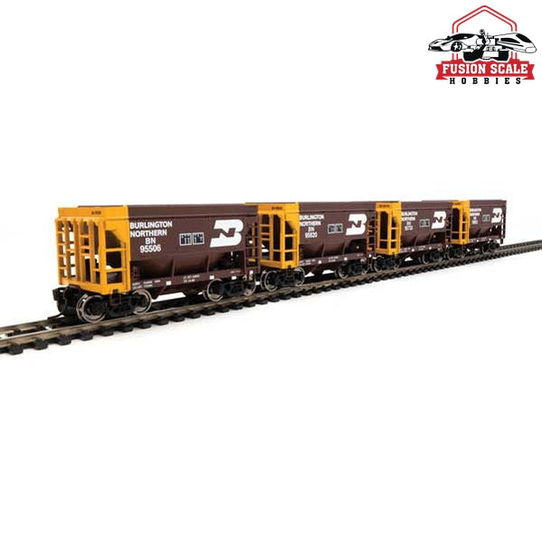 Walthers Mainline HO Scale 24' Minnesota Taconite Ore Car 4-Pack Ready To Run Burlington Northern #95506, 95620, 95733, 95822