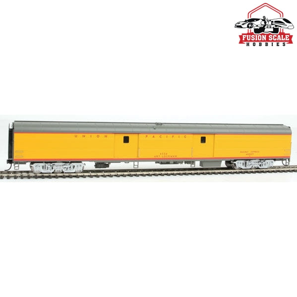 Walthers Proto HO Scale 85' ACF Baggage Car Union Pacific(R) Heritage Fleet - Ready to Run - Standard Union Pacific(R) #6334 "Art Lockman" (Armour Yellow, gray)