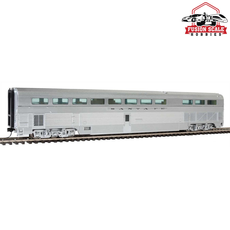 Walthers Proto HO Scale 85' Budd Hi-Level Diner - Ready to Run Santa Fe (Real Metal Finish, Includes Decals)