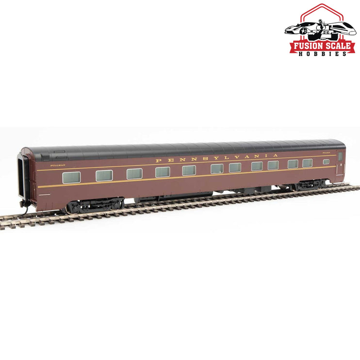 Walthers Proto HO Scale 85' Pullman-Standard 10-6 Sleeper Plan 4129 Pennsylvania Railroad (PS106A, Rapid Series, Decals; Tuscan, black; Dulux)