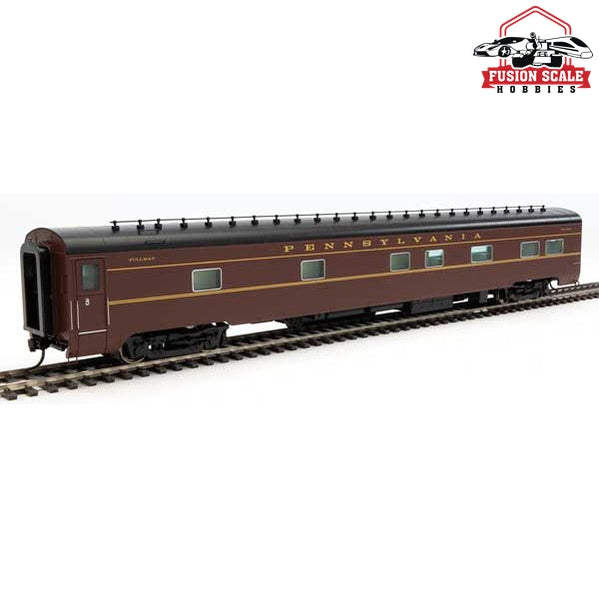 Walthers Proto HO Scale 85' Pullman-Standard 6 Double-Bedroom Sleeper, Plan 4131 Pennsylvania Railroad PS6L Falls Series w/Decals (Tuscan, black, Dulux)