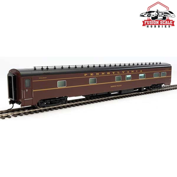 Walthers Proto HO Scale 85' Pullman-Standard 6 Double-Bedroom Sleeper, Plan 4131 Pennsylvania Railroad PS6L Beech Falls (Tuscan, black, Dulux)