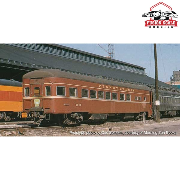 Walthers Proto HO Scale 85' Pullman-Standard Buffet-Lounge-Observation Pennsylvania Railroad Class POC85ar #1132 (Tuscan, black, Dulux)