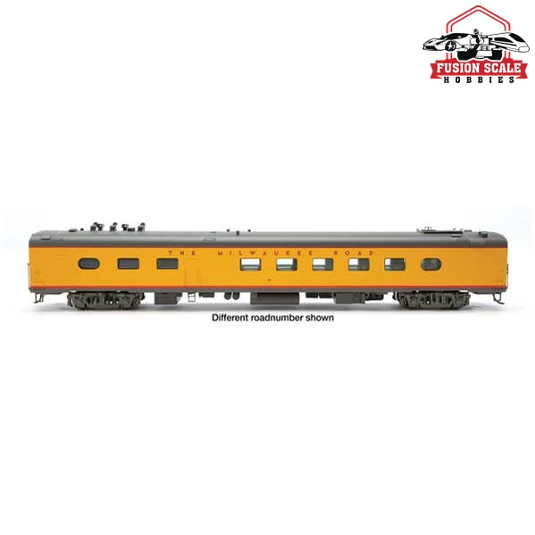 Walthers Proto HO Scale 85' Milwaukee Road 48-Seat Diner - City of San Francisco Milwaukee Road - Standard w/Decals (yellow, gray, red)