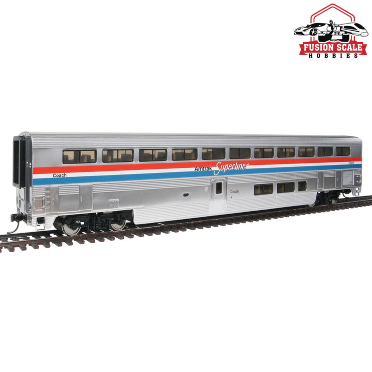 Walthers Proto HO Scale 85' Pullman-Standard Superliner I Coach - Lighted - Ready to Run Amtrak(R) (Phase III)