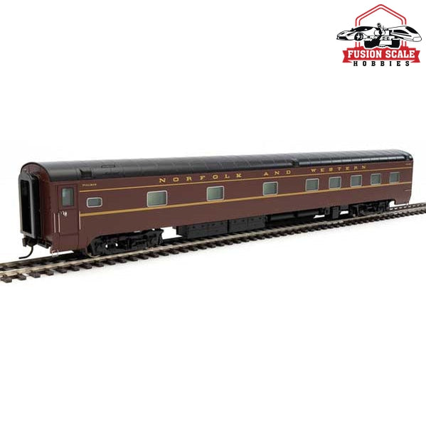 Walthers Proto HO Scale 85' Pullman-Standard 10-6 Sleeper, Plan 4140 - No Skirts Norfolk & Western Standard w/Decals