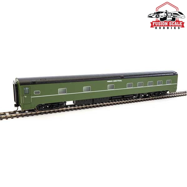 Walthers Proto HO Scale 85' Pullman-Standard 10-6 Sleeper, Plan 4140 - LED Lighting, No Skirts Penn Central w/Decals