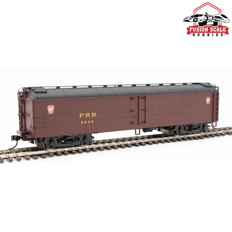 Walthers Proto HO Scale 50' Pennsylvania Class R50b Express Reefer Pennsylvania Railroad #2934 (Tuscan, black; Keystone Logos, gold)