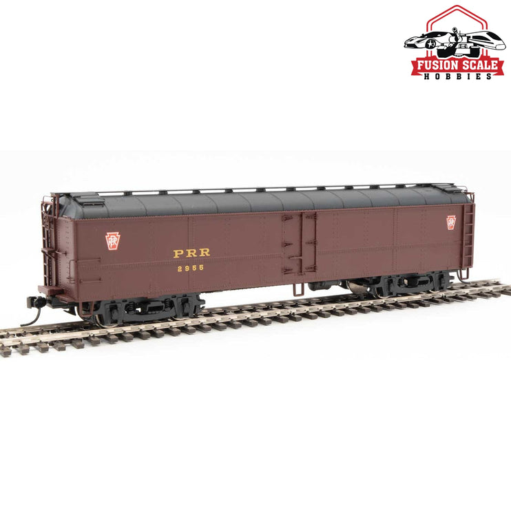 Walthers Proto HO Scale 50' Pennsylvania Class R50b Express Reefer Pennsylvania Railroad #2955 (Tuscan, black; Keystone Logos, gold)