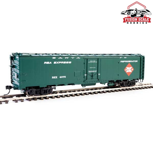 Walthers Proto HO Scale 50' REA Riveted Steel Express Reefer Santa Fe #4075