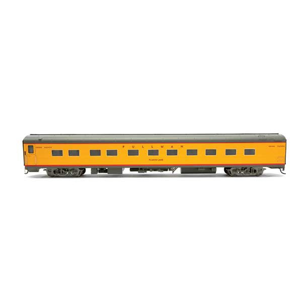 Walthers Proto 85' Pullman-Standard Placid Series 11 Double-Bedroom Sleeper Union Pacific  Standard with decals (yellow, red, gray trucks)