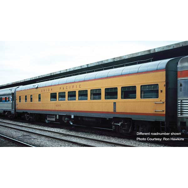 Walthers Proto 85' American Car & Foundry Club-Lounge Union Pacific(R) Standard with decals (yellow, red, gray, silver trucks)