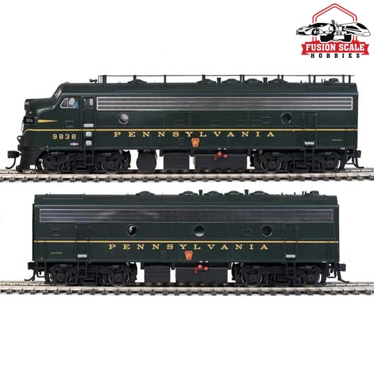 Walthers Proto HO Scale EMD FP7 & F7B LokSound 5 Sound & DCC Pennsylvania Railroad EFP-15 #9838A, EH-15 #9838B (Brunswick Green, Keystone