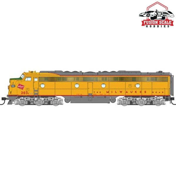 Walthers Proto HO Scale EMD E9A - LokSound 5 Sound & DCC - City of San Francisco Milwaukee Road #203C (yellow, gray, red)