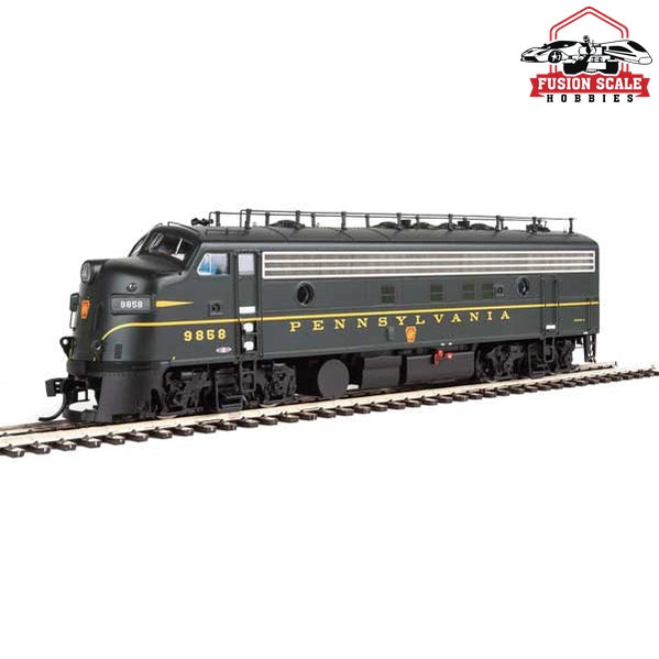 Walthers Proto HO Scale EMD FP7 - F7B Standard DC Pennsylvania Railroad 9858A, 9858B (Brunswick Green, single Dulux Gold strip