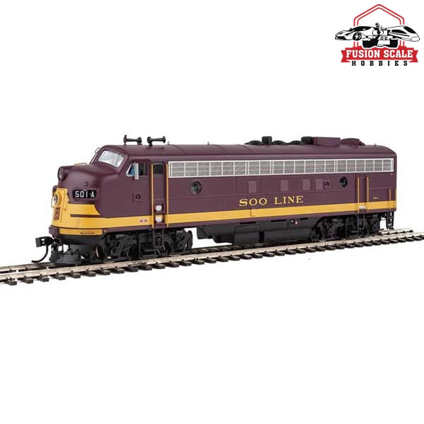 Walthers Proto HO Scale EMD FP7 - F7B Standard DC Soo Line 501A, 501C (Maroon, Dulux Gold, black)