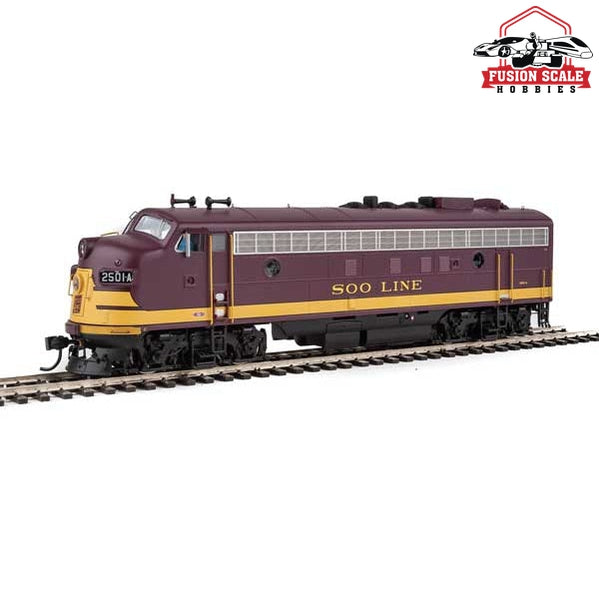 Walthers Proto HO Scale EMD FP7 - F7B Standard DC Soo Line 2501A, 2501C (Maroon, Dulux Gold, black)