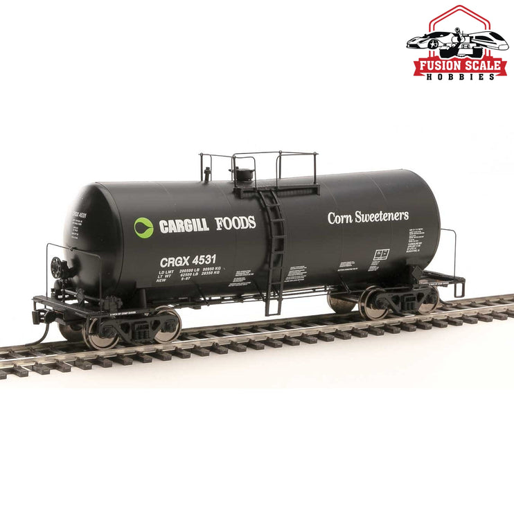 Walthers Proto HO Scale 40' UTLX 16,000-Gallon Funnel-Flow Tank Car - Ready to Run. Cargill Corn Sweetener CRGX #4531