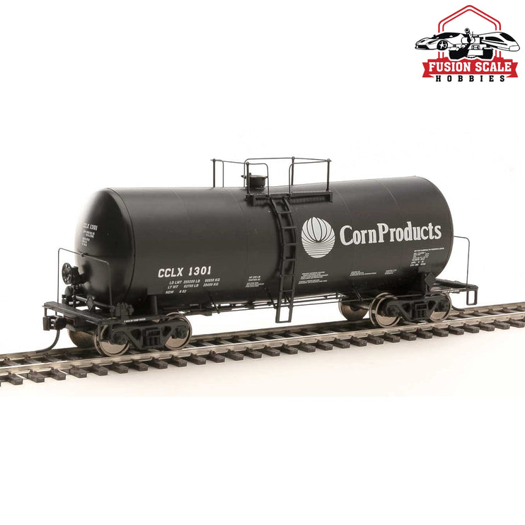 Walthers Proto HO Scale 40' UTLX 16,000-Gallon Funnel-Flow Tank Car - Ready to Run Corn Products Corp CCLX #1301