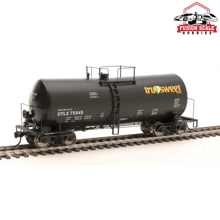 Walthers Proto HO Scale 40' UTLX 16,000-Gallon Funnel-Flow Tank Car - Ready to Run Tru Sweet UTLX #75845