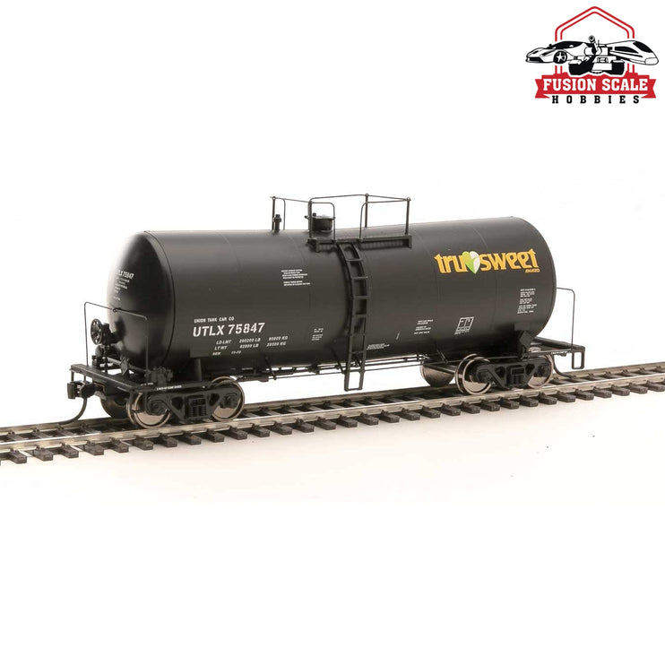 Walthers Proto HO Scale 40' UTLX 16,000-Gallon Funnel-Flow Tank Car - Ready to Run Tru Sweet UTLX #75847