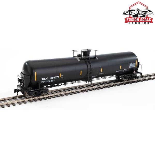 Walthers Proto HO Scale 55' Trinity Modified 30,145-Gallon Tank Car - Ready to Run Trinity Industries Leasing TILX #350373 (black, white, yellow)